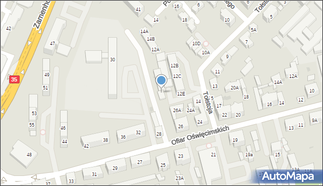Świdnica, Ofiar Oświęcimskich, 26b, mapa Świdnicy