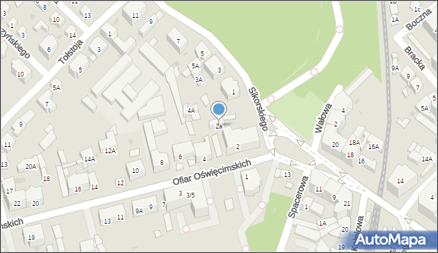 Świdnica, Ofiar Oświęcimskich, 2a, mapa Świdnicy