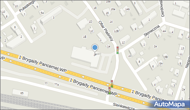 Wejherowo, Ofiar Piaśnicy, 1F, mapa Wejherowo