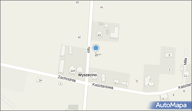 Wyszecino, Ofiar Stutthofu, 45, mapa Wyszecino