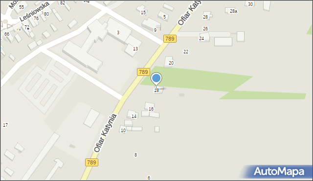 Żarki, Ofiar Katynia, 18, mapa Żarki