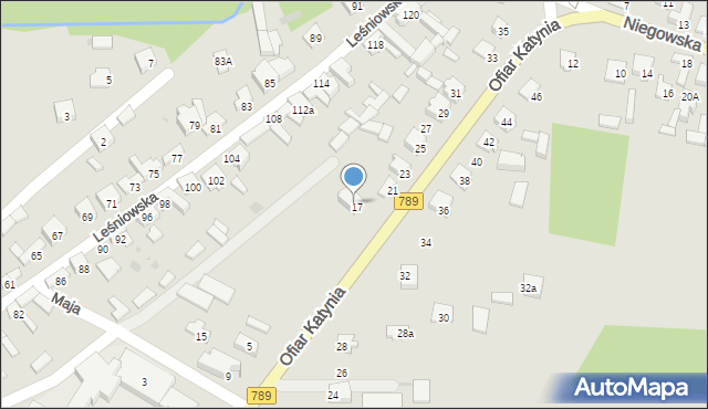 Żarki, Ofiar Katynia, 19, mapa Żarki