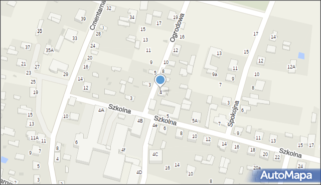 Adamów, Ogrodowa, 4, mapa Adamów