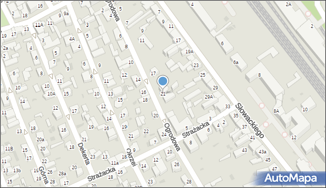 Aleksandrów Kujawski, Ogrodowa, 21, mapa Aleksandrów Kujawski