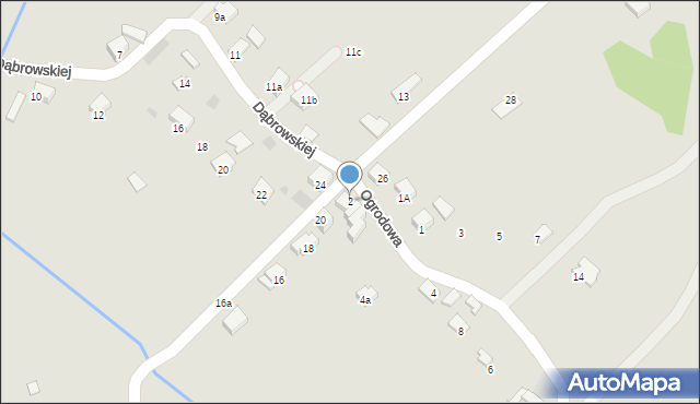 Alwernia, Ogrodowa, 2, mapa Alwernia