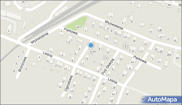 Andrychów, Ogrodowa, 3, mapa Andrychów