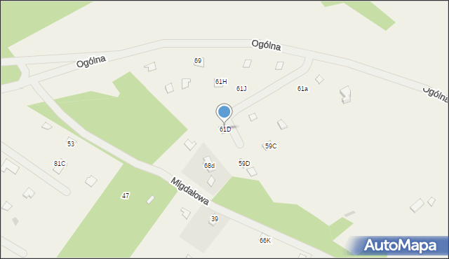 Arciechów, Ogólna, 61D, mapa Arciechów