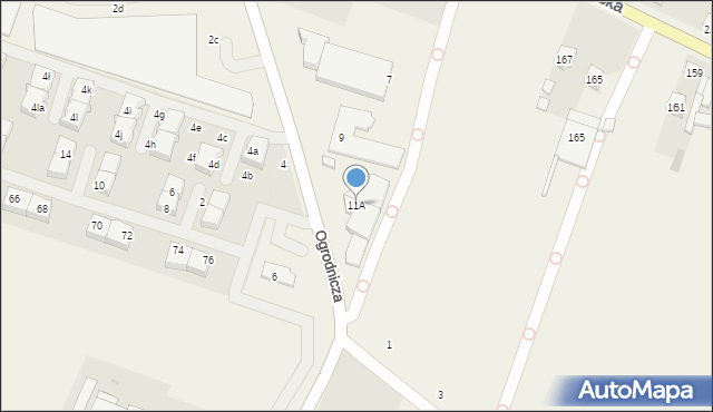 Babice Nowe, Ogrodnicza, 11A, mapa Babice Nowe