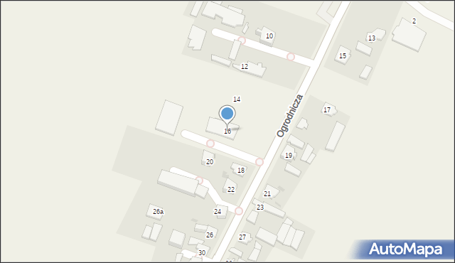 Babice Nowe, Ogrodnicza, 16, mapa Babice Nowe