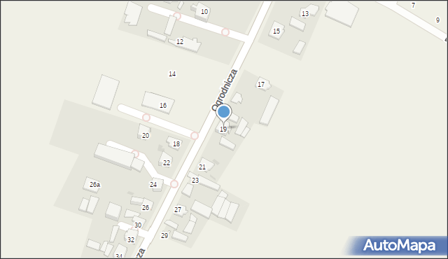 Babice Nowe, Ogrodnicza, 19, mapa Babice Nowe