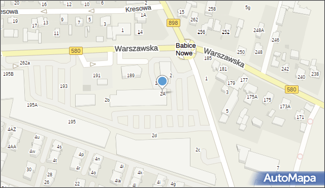 Babice Nowe, Ogrodnicza, 2A, mapa Babice Nowe
