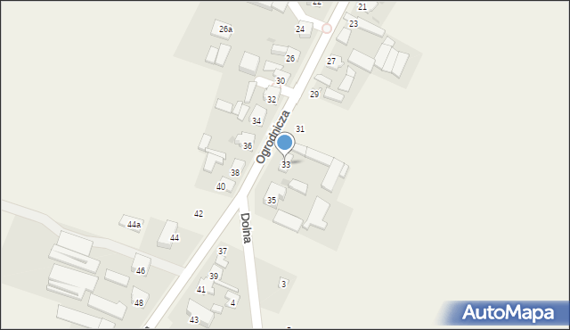 Babice Nowe, Ogrodnicza, 33, mapa Babice Nowe