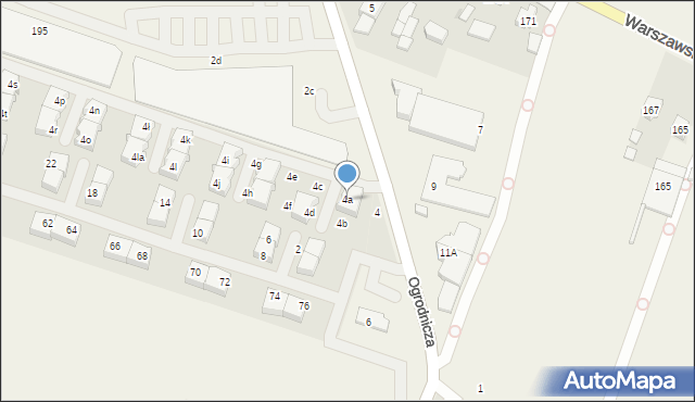 Babice Nowe, Ogrodnicza, 4a, mapa Babice Nowe