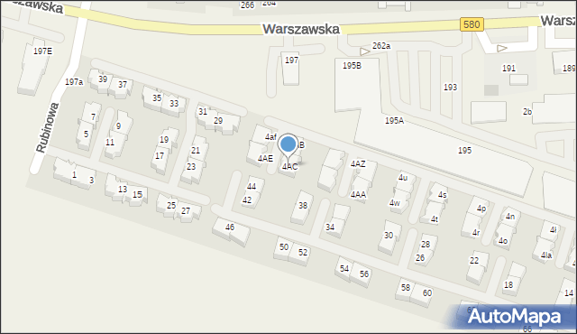 Babice Nowe, Ogrodnicza, 4AC, mapa Babice Nowe