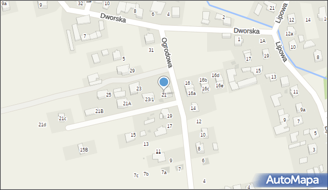 Bibice, Ogrodowa, 21, mapa Bibice
