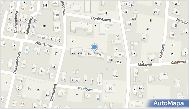 Bielany Wrocławskie, Ogrodowa, 10e, mapa Bielany Wrocławskie