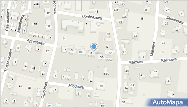 Bielany Wrocławskie, Ogrodowa, 10g, mapa Bielany Wrocławskie