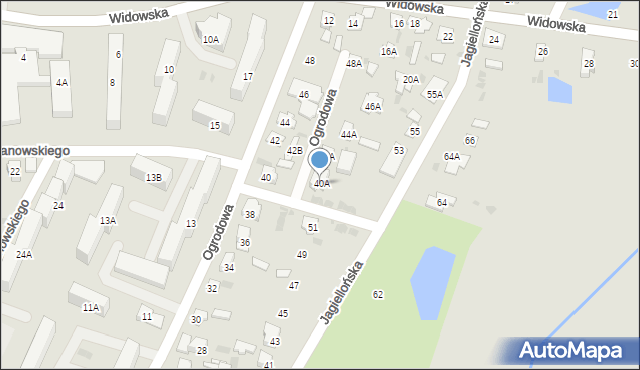 Bielsk Podlaski, Ogrodowa, 40A, mapa Bielsk Podlaski