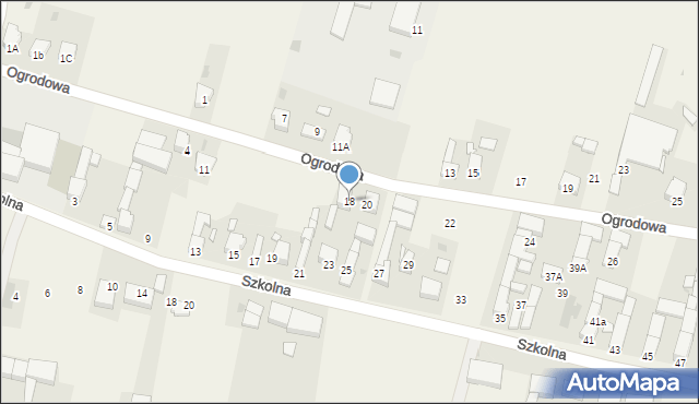 Bieńkowice, Ogrodowa, 18, mapa Bieńkowice