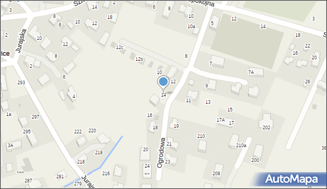 Bolechowice, Ogrodowa, 14, mapa Bolechowice