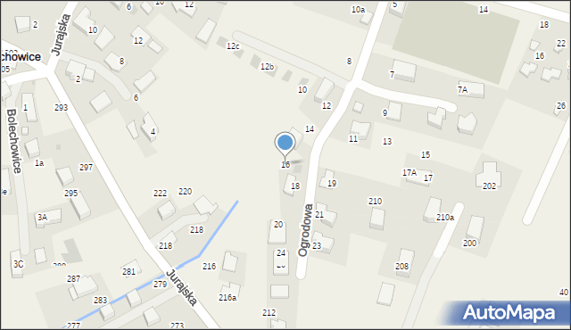 Bolechowice, Ogrodowa, 16, mapa Bolechowice