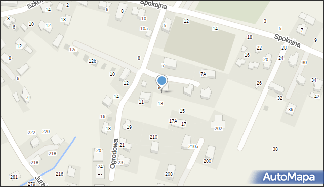 Bolechowice, Ogrodowa, 9a, mapa Bolechowice