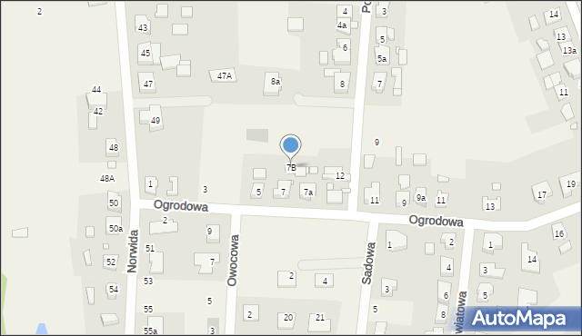 Bolechowo-Osiedle, Ogrodowa, 7B, mapa Bolechowo-Osiedle