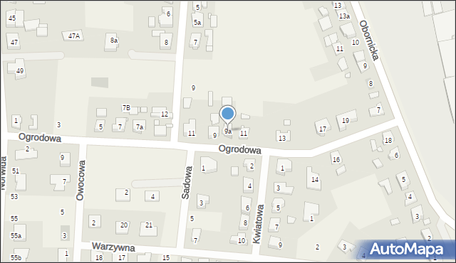 Bolechowo-Osiedle, Ogrodowa, 9a, mapa Bolechowo-Osiedle