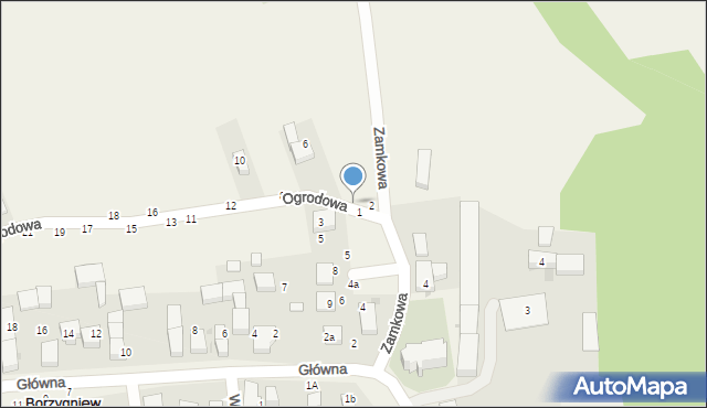 Borzygniew, Ogrodowa, 4, mapa Borzygniew