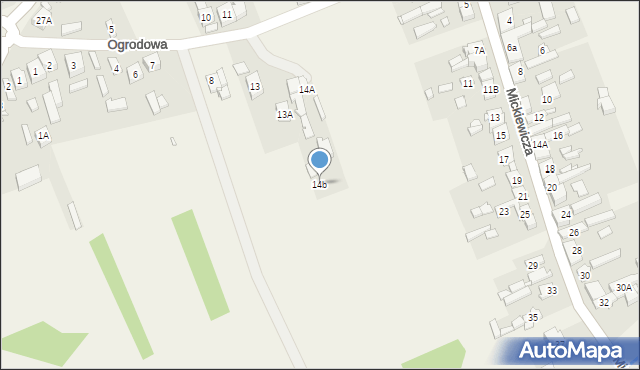 Brudzew, Ogrodowa, 14b, mapa Brudzew