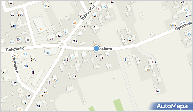 Brudzew, Ogrodowa, 4, mapa Brudzew