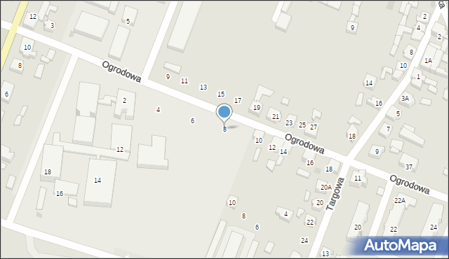 Brusy, Ogrodowa, 8, mapa Brusy
