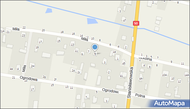 Brzóze, Ogrodowa, 2a, mapa Brzóze