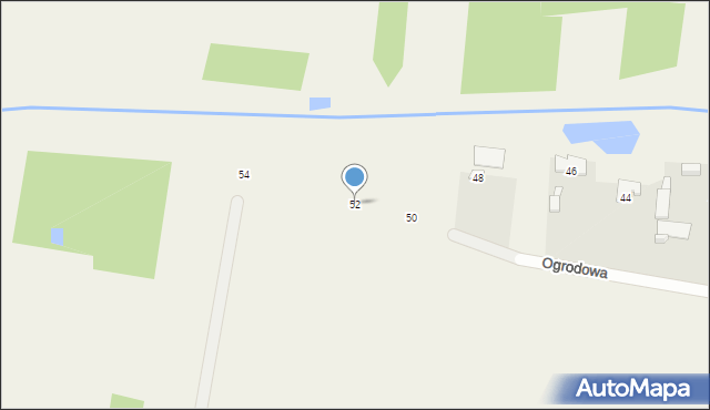 Brzóze, Ogrodowa, 52, mapa Brzóze