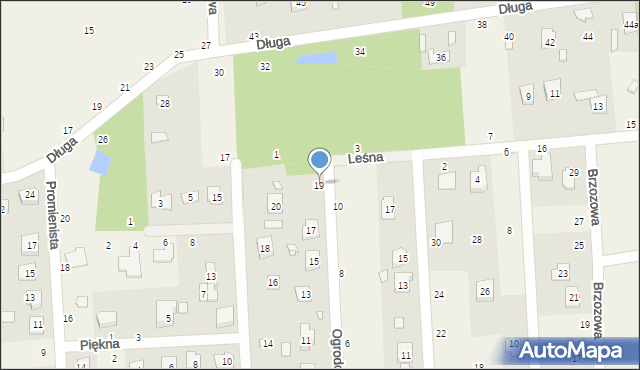 Budy Barcząckie, Ogrodowa, 19, mapa Budy Barcząckie