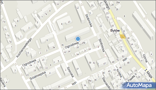 Bytów, Ogrodowa, 16c, mapa Bytów