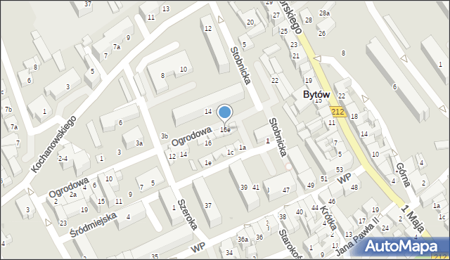 Bytów, Ogrodowa, 16e, mapa Bytów