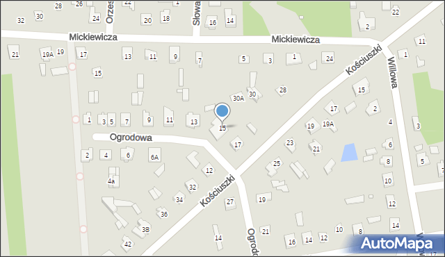 Cegłów, Ogrodowa, 15, mapa Cegłów