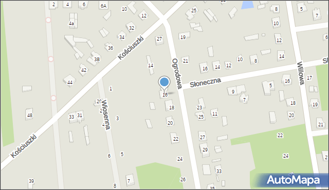 Cegłów, Ogrodowa, 16, mapa Cegłów