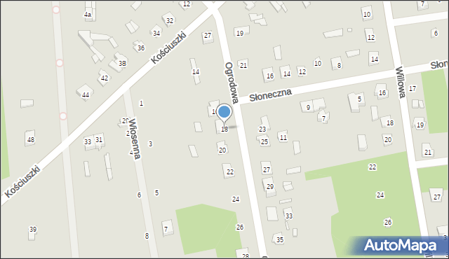 Cegłów, Ogrodowa, 18, mapa Cegłów