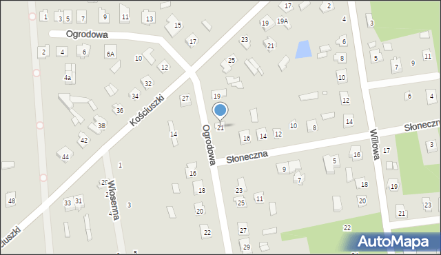 Cegłów, Ogrodowa, 21, mapa Cegłów