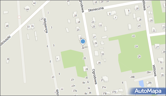 Cegłów, Ogrodowa, 24, mapa Cegłów