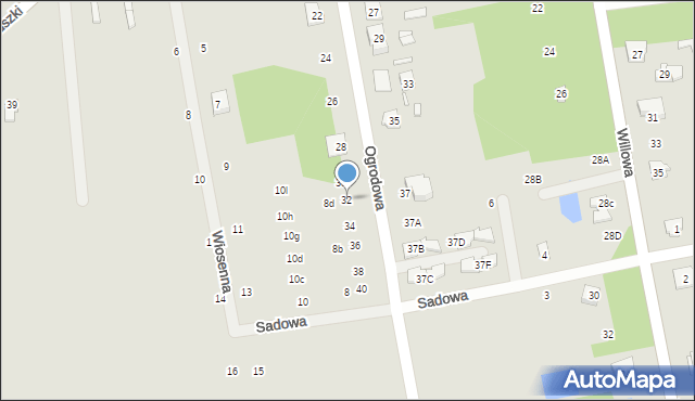 Cegłów, Ogrodowa, 32, mapa Cegłów