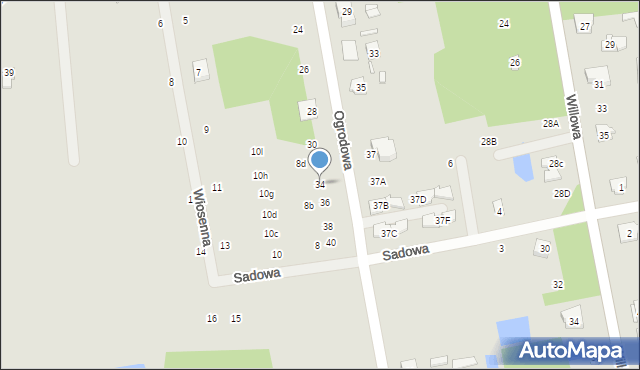 Cegłów, Ogrodowa, 34, mapa Cegłów