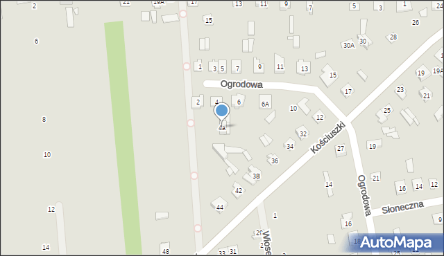 Cegłów, Ogrodowa, 4a, mapa Cegłów