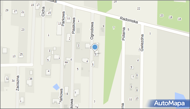 Cerekiew, Ogrodowa, 3, mapa Cerekiew