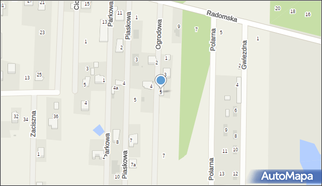 Cerekiew, Ogrodowa, 5, mapa Cerekiew