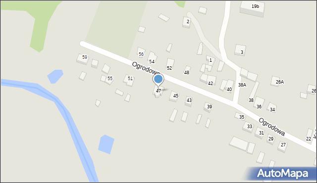 Chorzele, Ogrodowa, 47, mapa Chorzele