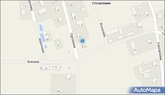 Chrzanówek, Ogrodowa, 2, mapa Chrzanówek