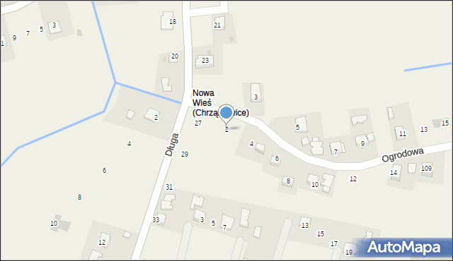 Chrząstowice, Ogrodowa, 2, mapa Chrząstowice